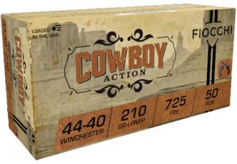 FIOCCHI AMMO 44-40 WIN. COWBOY ACTIN 210GR LRNFP 725FPS (50)