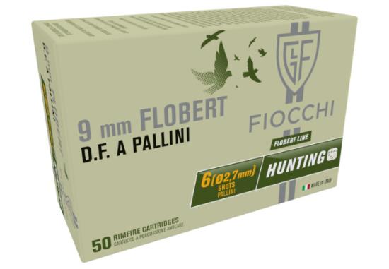 FIOCCHI AMMO 9MM FLOBERT RIMFIRE SHOTSHELLS #6, 600FPS (50)