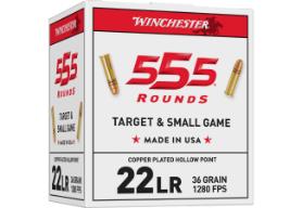 WINCHESTER AMMO 22 LR 555 HP CP 36 GR