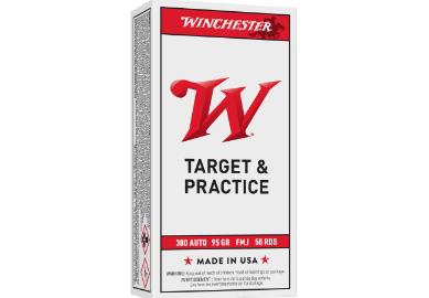 WINCHESTER AMMO 380 AUTO USA TARGET FMJ 95 GR - 50 ROUNDS