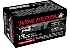 WINCHESTER Ammunition 22 WMR VARMINT HE JHP 34 gr