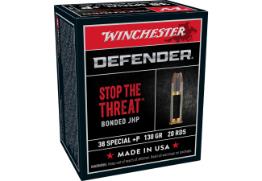 WINCHESTER AMMO 38 SPECIAL +P DEFENDER 130 GR