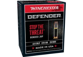 WINCHESTER AMMO 45 COLT DEFENDER BONDED JHP 225 GR