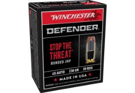 WINCHESTER AMMO 45 AUTO DEFENDER BONDED JHP 230 GR