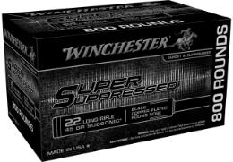 WINCHESTER AMMO 22 LR SUPER SUP RN CP 45 GR SUBSONIC 800RDS