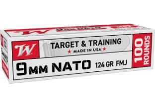 WINCHESTER AMMO 9MM NATO 124GR FMJ 100 ROUNDS
