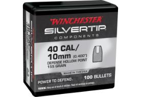 WINCHESTER BULLETS 40 CAL/10MM 0.400" SILVERTIP 155 GR JHP