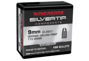 WINCHESTER BULLETS 9MM 0.355" SILVERTIP 115 GR JHP