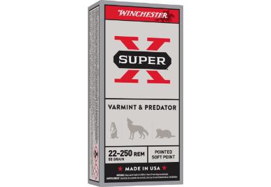 WINCHESTER Ammunition 22-250 REM SUPER-X VARMINT JSP 55 gr