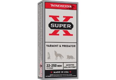 WINCHESTER Ammunition 22-250 REM 55 gr JHP SX