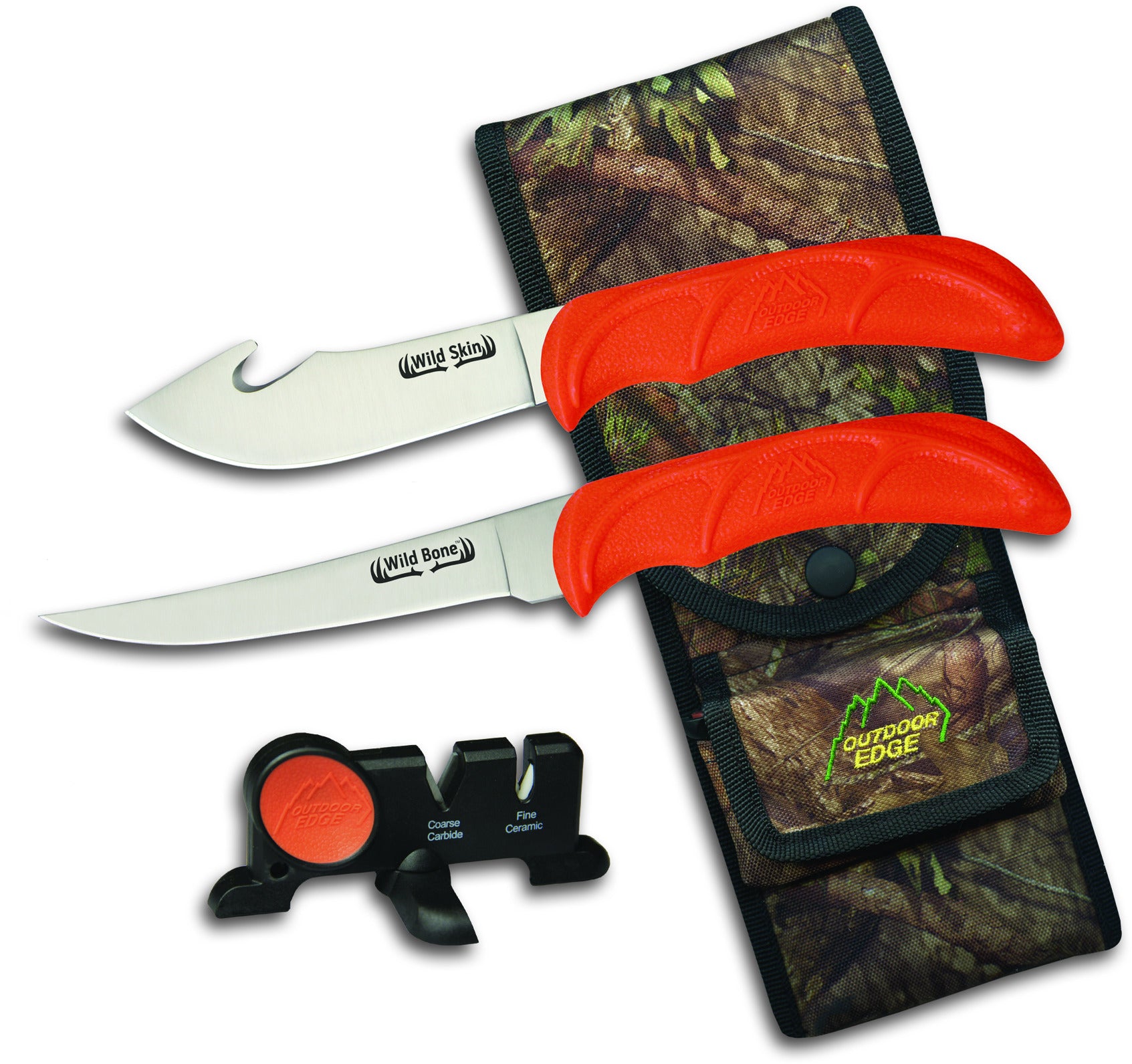 Outdoor Edge Cutlery Wild-Bone Field-to-Freezer Combo Knife SetOrange WB-4C