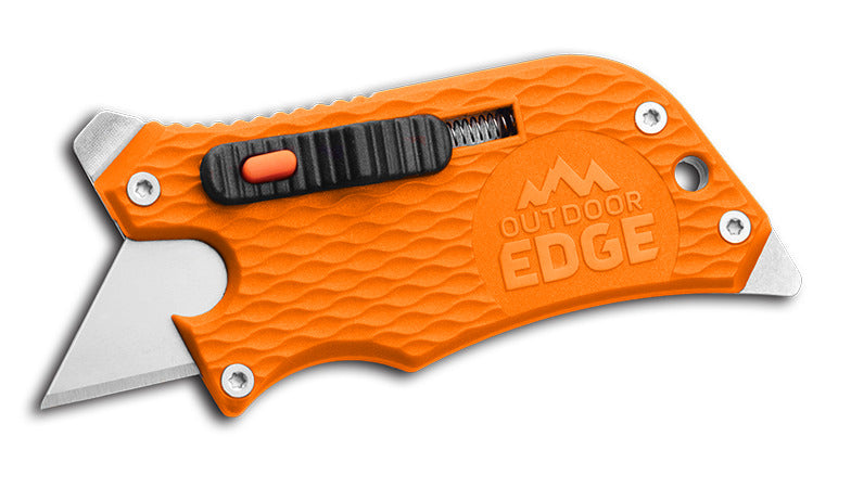 Outdoor Edge SWB-10C Slidewinder Folding Utility Knife, Orange