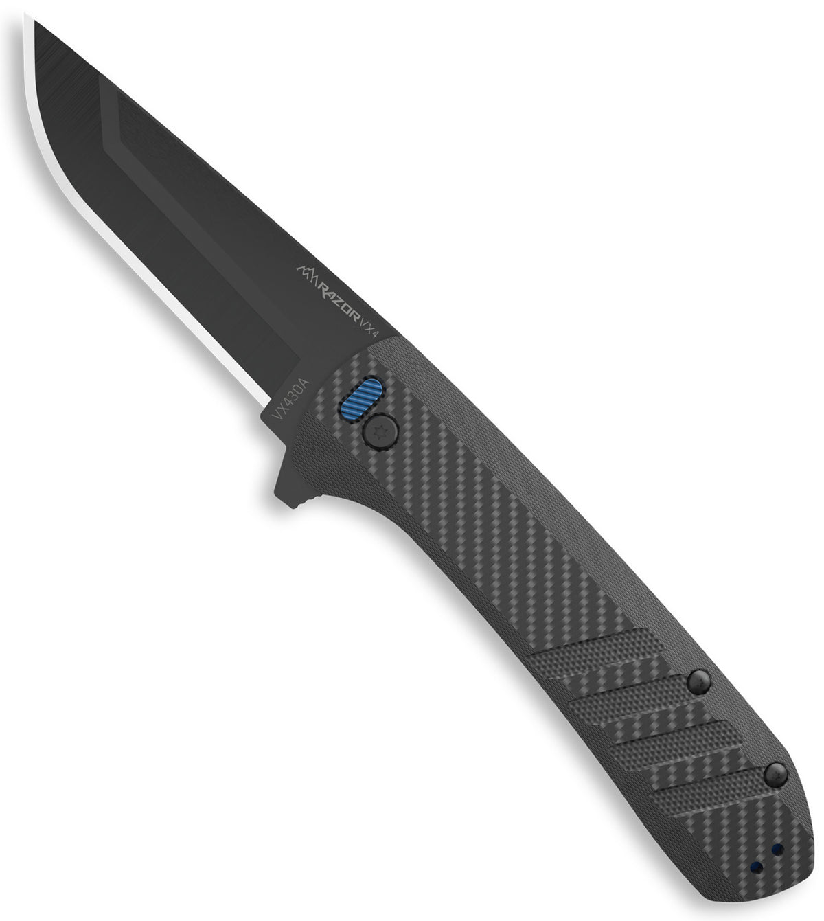 Outdoor Edge VX430A Razor VX4 Assist Open Linerlock Knife with Carbon Fiber Handle
