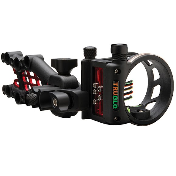 TruGlo Carbon Hybrid 5 Pin 019  Fiber Optic Archery Bow Sight  Matte Black