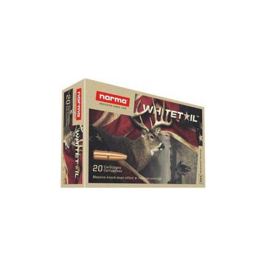 Norma USA Whitetail 270 Winchester 130Grain Centerfire Rifle Ammunition  20 Rounds