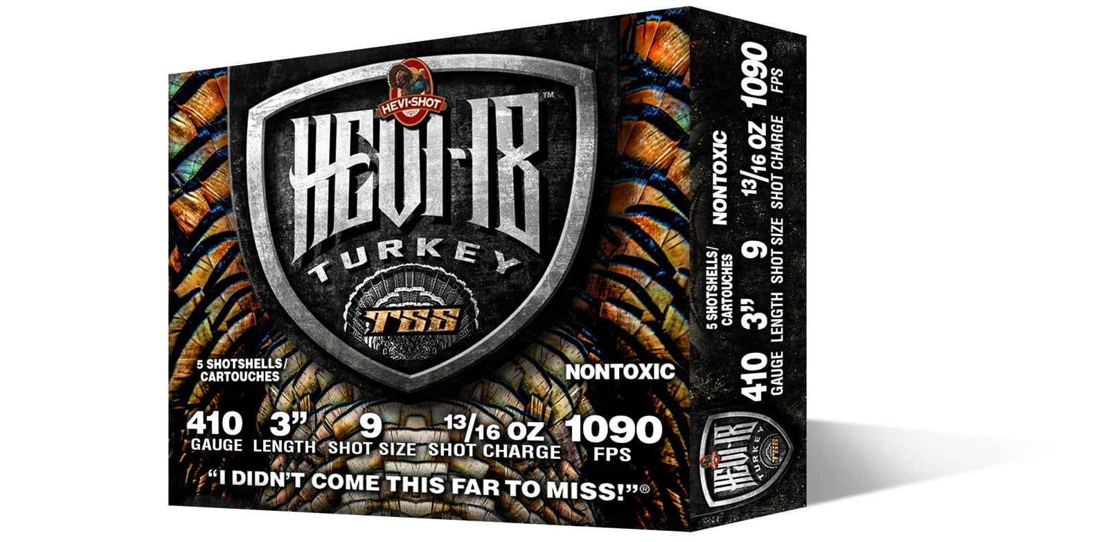 HEVI-Shot HS1009 HEVI 18 TSS Turkey Shotshell 410 Ga, 3, 13/16 oz, #9