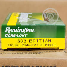 REMINGTON  .303 BRITISH  180 GR CORE-LOKT SP  20 RDS