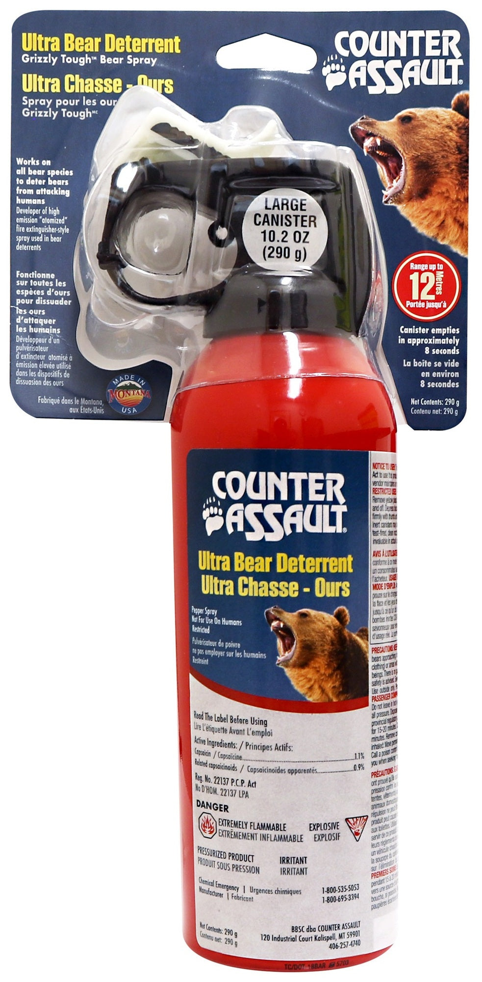 Counter Assault Bear Deterrent Pepper Spray - 10.2 oz