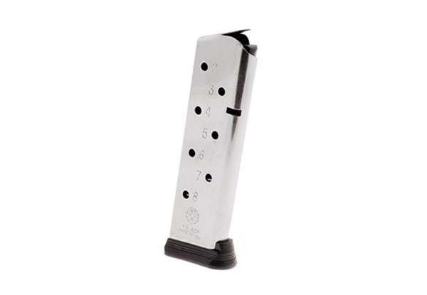 8-ROUND, STAINLESS, 45 AUTO RUGER MAGAZINE, SR1911