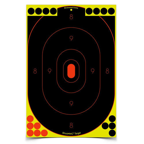 Birchwood Casey Shoot-N-C 12" x 18" Oval Silhouette Target – 5 Pack