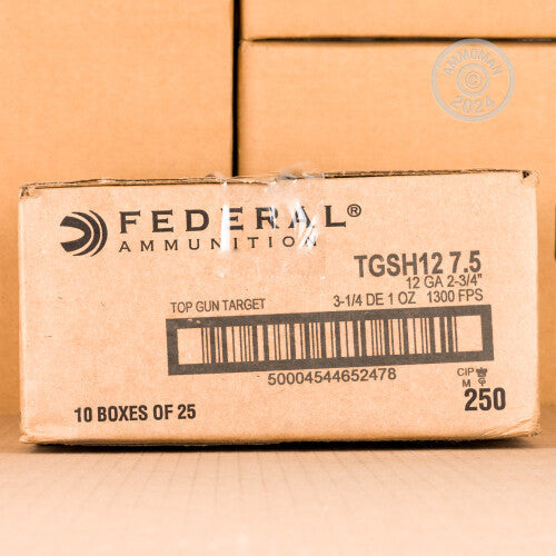 Federal Top Gun Sporting 12GA 2-3/4" 1 Oz #7.5 By The Case