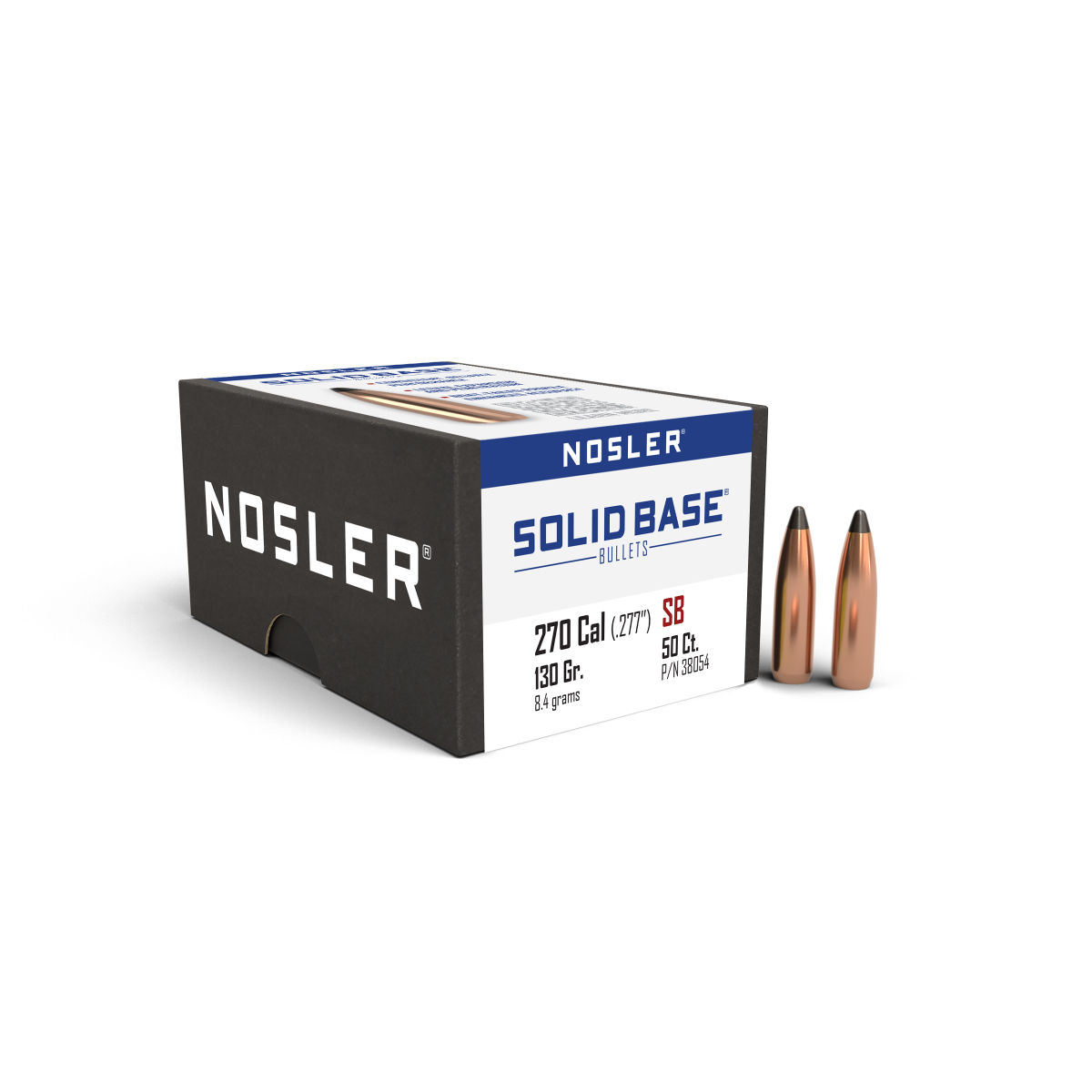 Nosler 270 Caliber 130gr Spitzer Solid Base product image