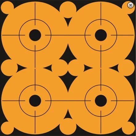 Pro-Shot Orange Peel & Stick 3" Target Dots 10 Sheets