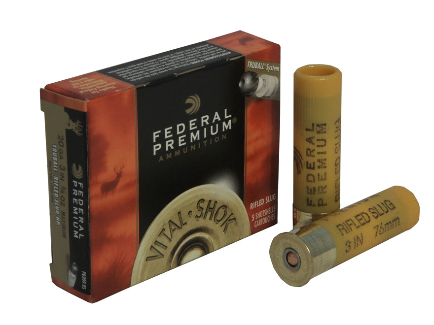 FEDERAL TRUBALL RIFLED SLUG HP - 20 GA 3 INCH 3/4 OZ MAXIMUM