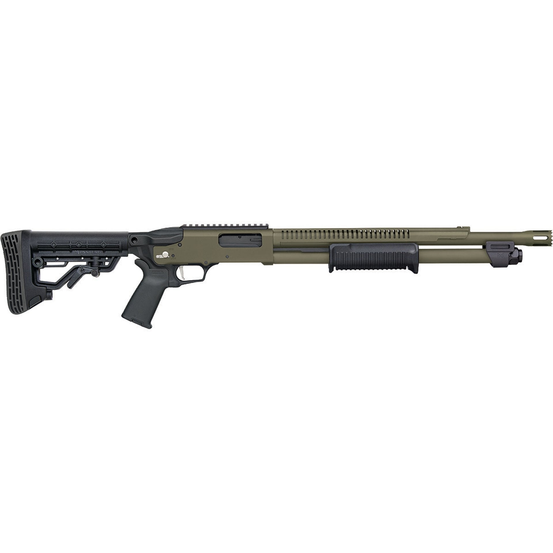 Mossberg 590R Tactical 12 Gauge 18.5" Barrel 5 Position Adjustable Stock OD Green product image