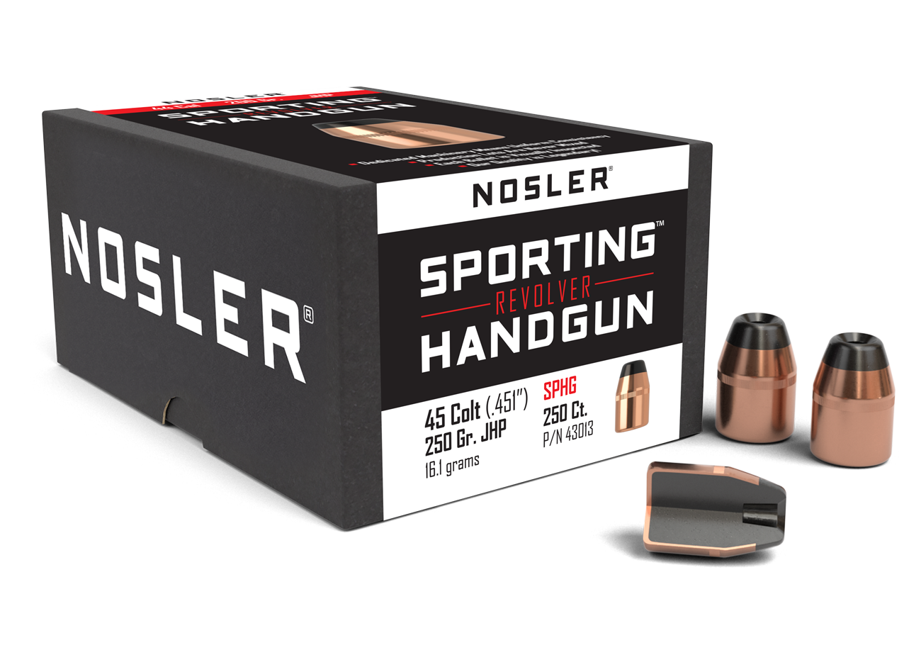 Nosler 45 Caliber 250gr JHP Sporting Handgun-Revolver product image
