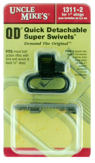 Uncle Mike's QD 115 RGS 1" Wood-Screw Sling Swivel Set