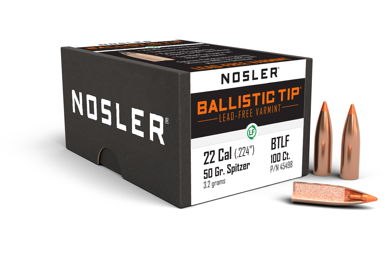Nosler 22 Caliber 50gr Spitzer Ballistic Tip Lead Free (100ct) product image