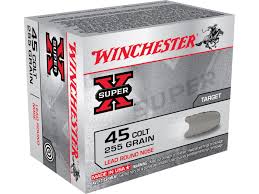 WINCHESTER SUPER X 45 COLT    255 GR  LEAD ROUND NOSE
