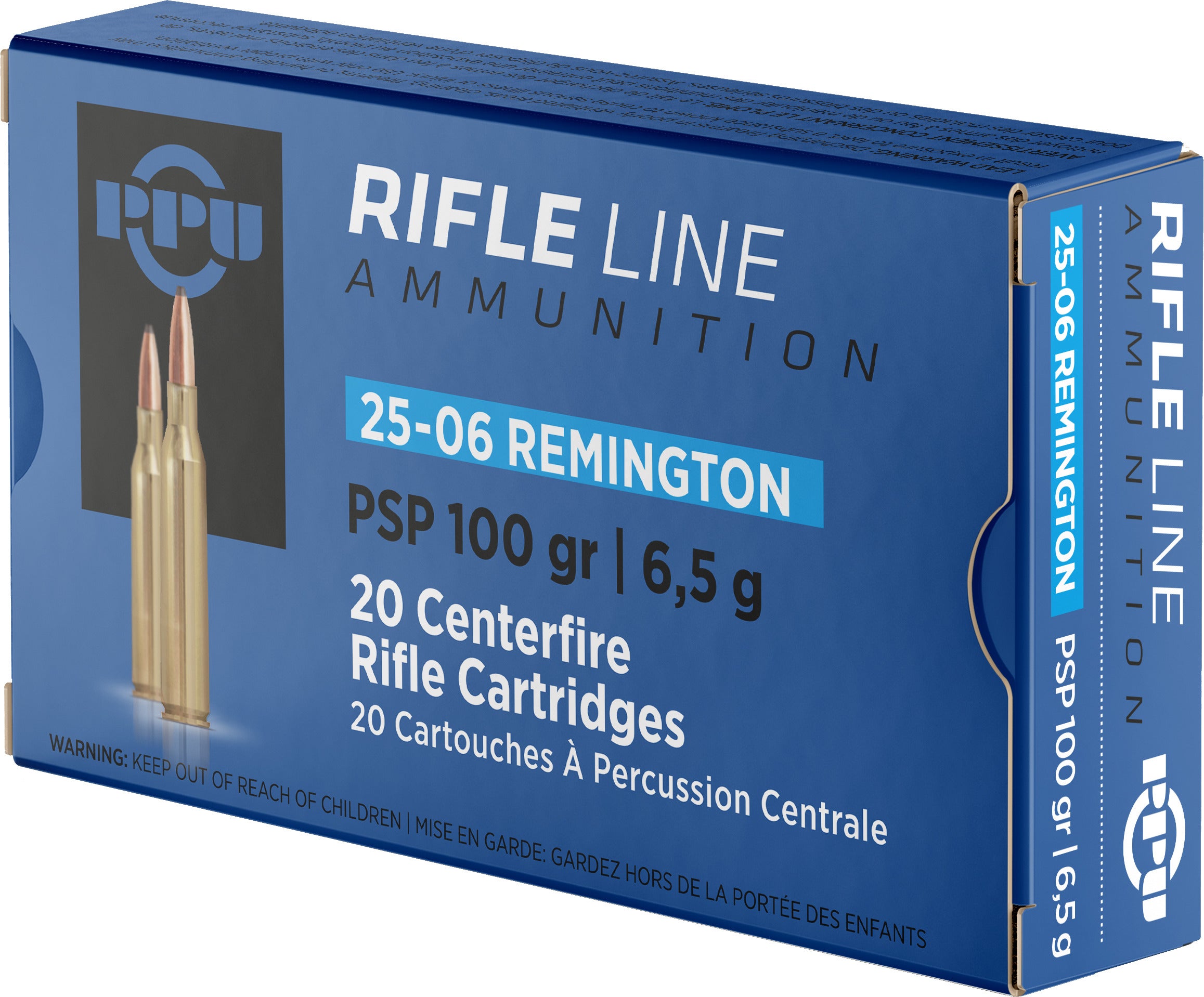 PPU, .25-06 Remington, PSP, 100 Grain, 20 Rounds