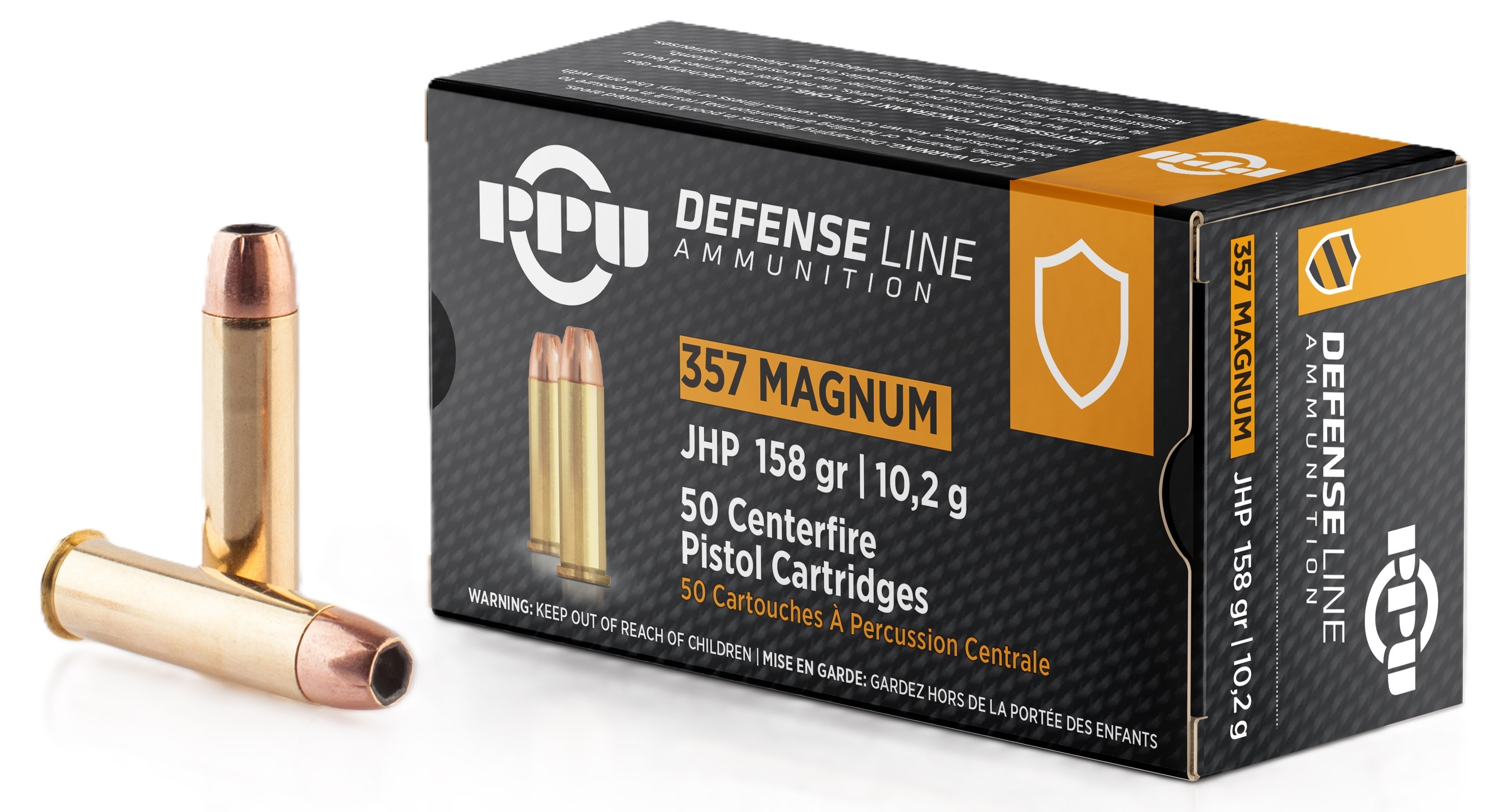 PPU, .357 Magnum, SJHP, 158 Grain, 50 Rounds