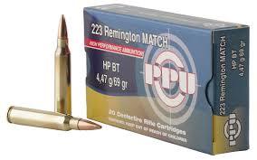 PPU Match Line, .223 Remington, HPBT, 69 Grain, 20 Rounds