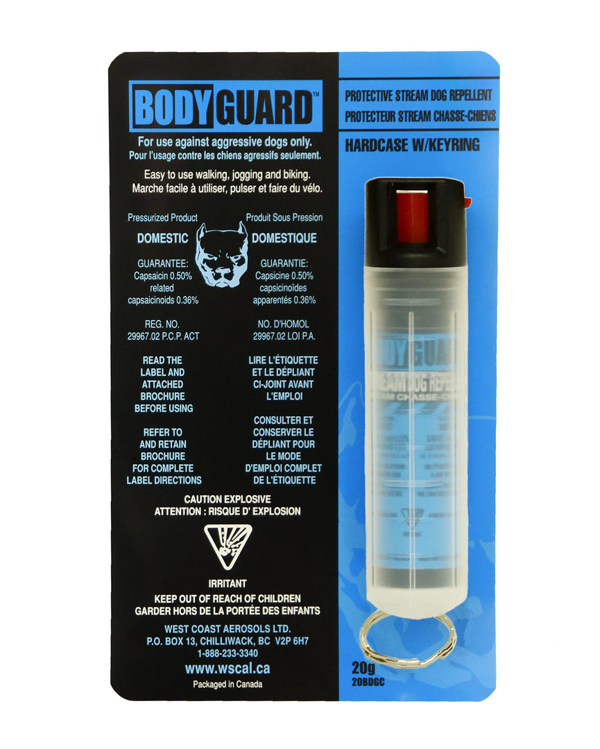Defense Aerosols 20BDGC Bodyguard Stream Dog Repellent 22g 050 Cap