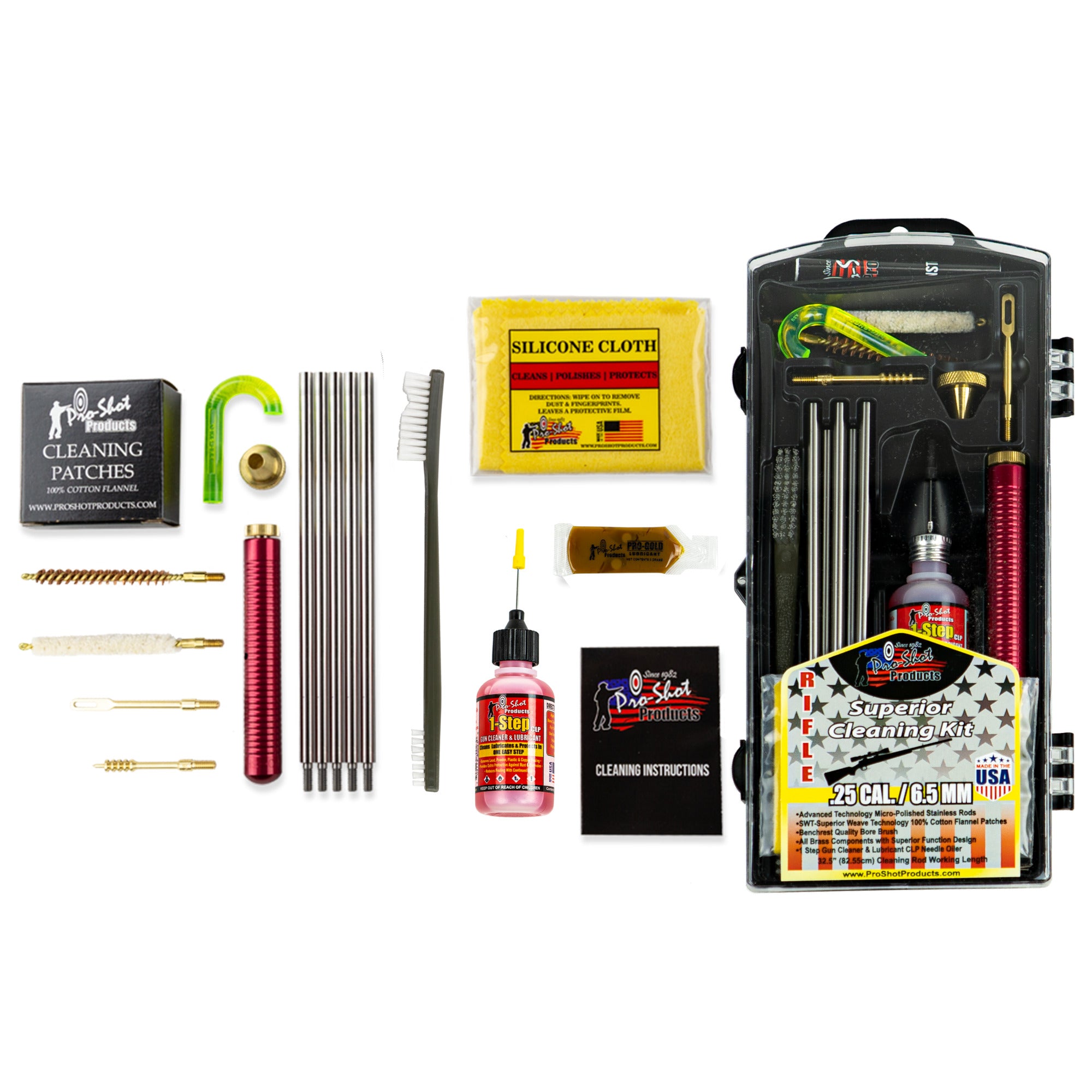 Pro-Shot R256.5K Cleaning Kit Rifle 25-6.5mm Bore