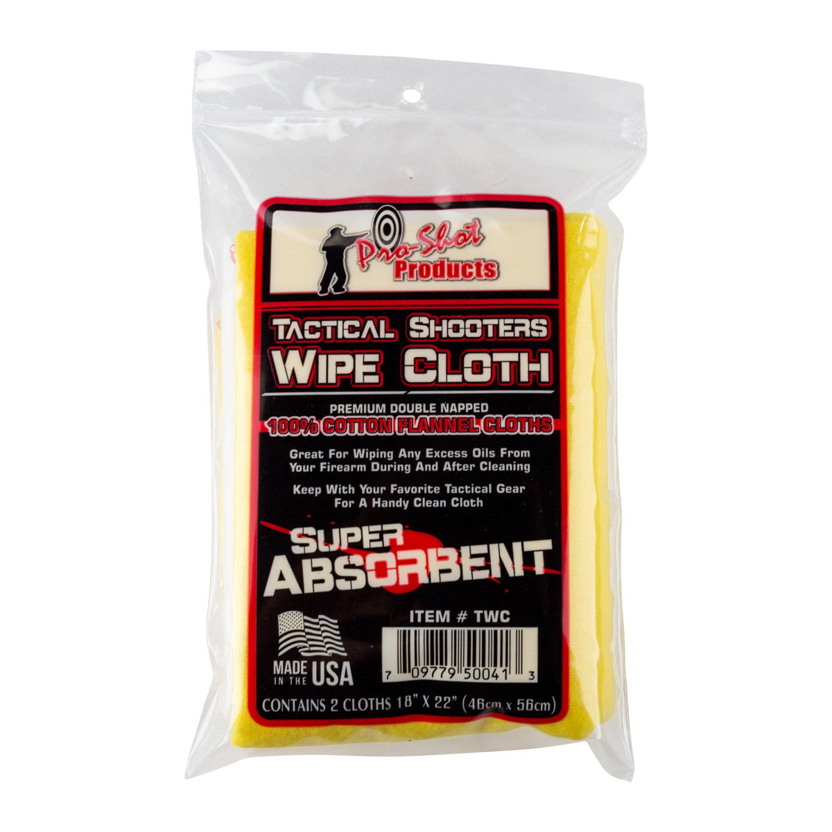 Pro-Shot TWC Shooters Wipe Cloth- 2 per pack