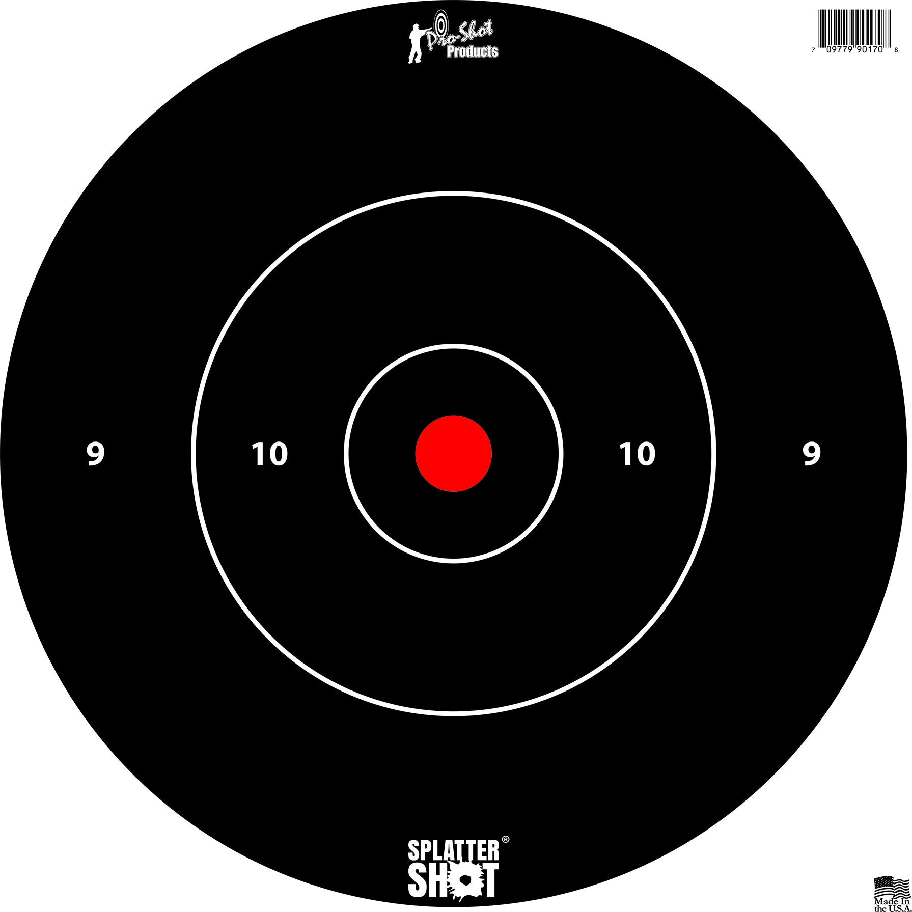 Pro-Shot 12B-WHTE-TG-5PK SplatterShot 12" White Bullseye - 5 pack