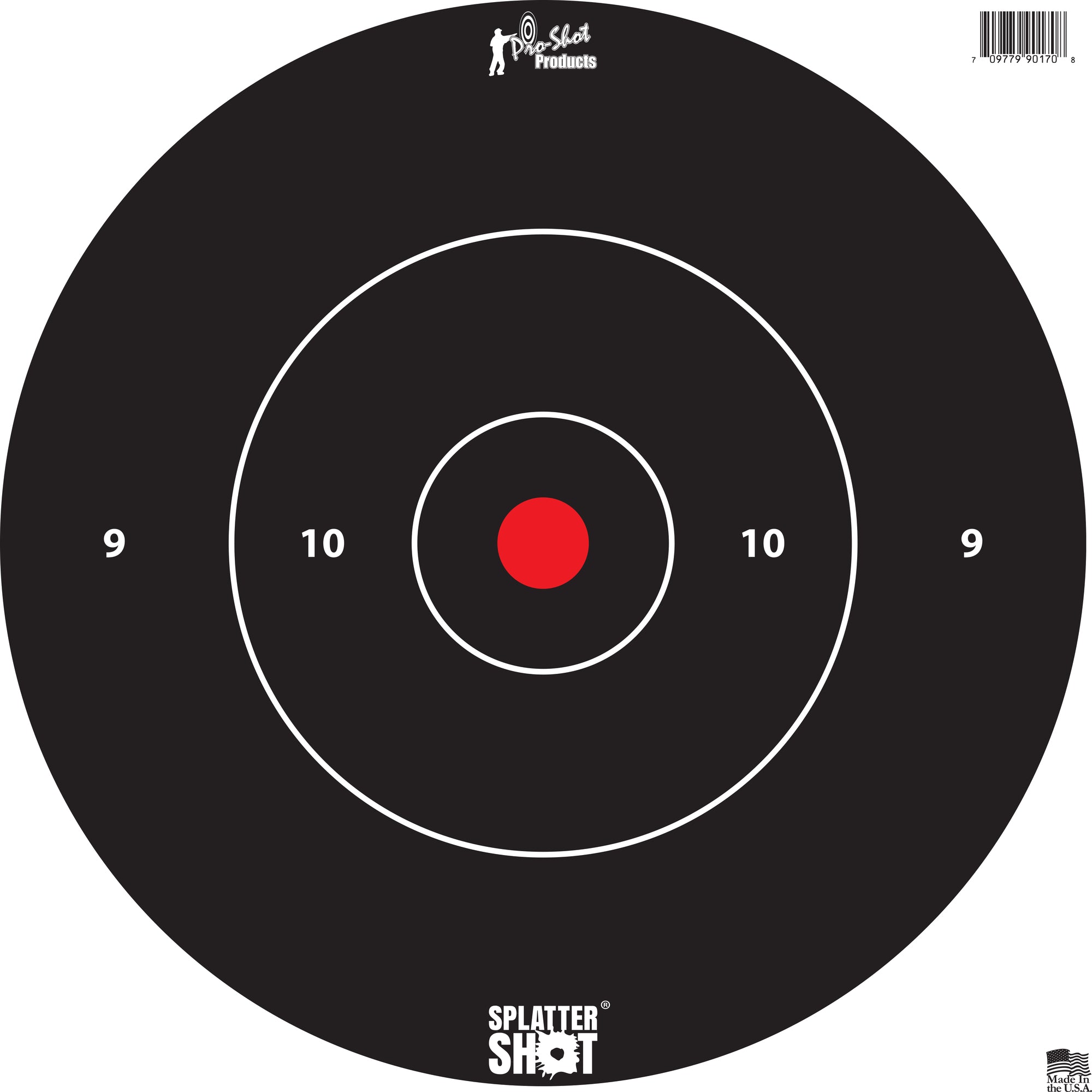 Pro-Shot 12B-WHTE-TG-12PK Splatter Shot 12" White Bullseye Target, 12 Pack