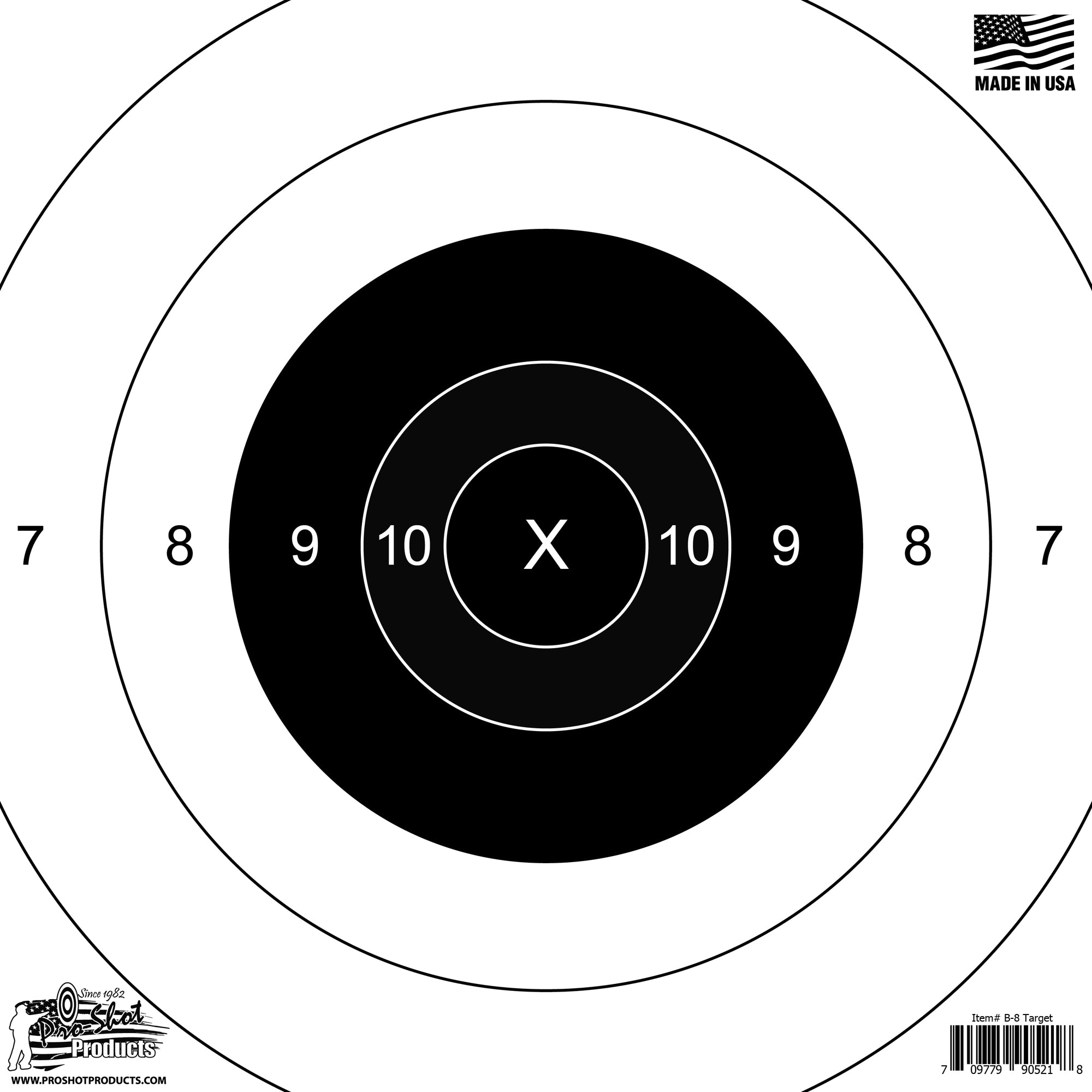 Pro-Shot B8-12PK B-8 Bullseye Heavy