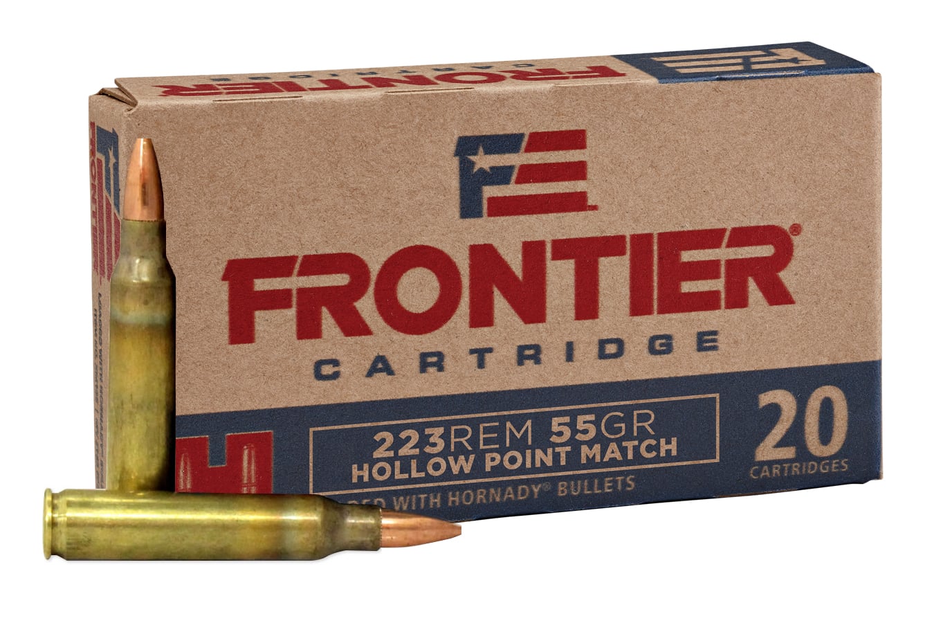 Hornady Frontier 223 REM 55GR HOLLOW POINT MATCH AMMO 20 RD/BOX