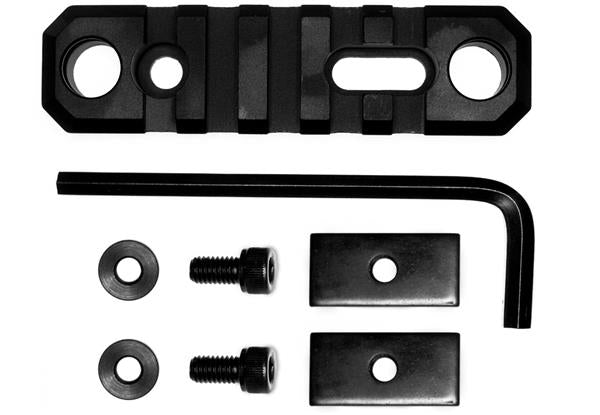 GrovTec RAIL PUSH BUTTON BASE, 3.1", 5 SLOT, STOCK AR