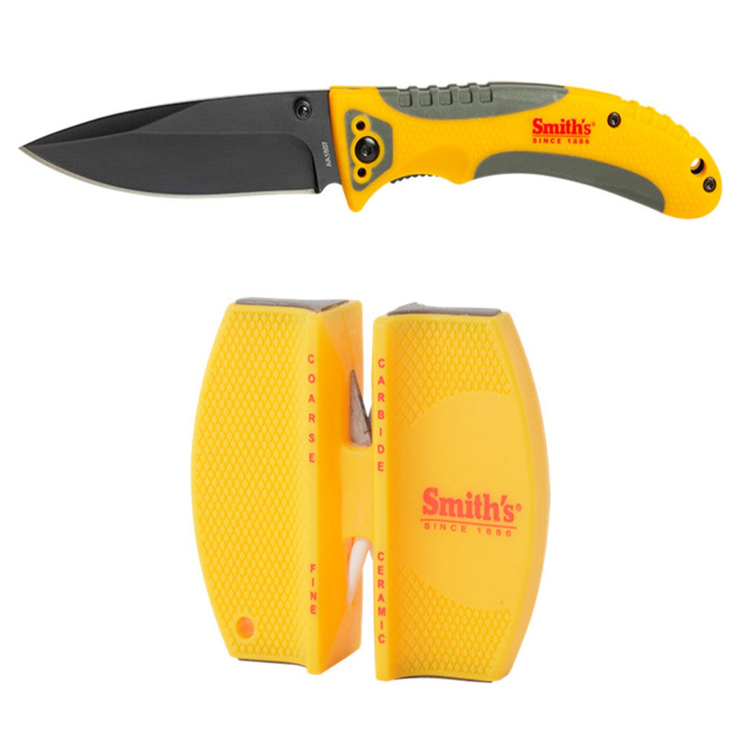 Smith's Trail Breaker Knife & 2-Step Sharpener Combo