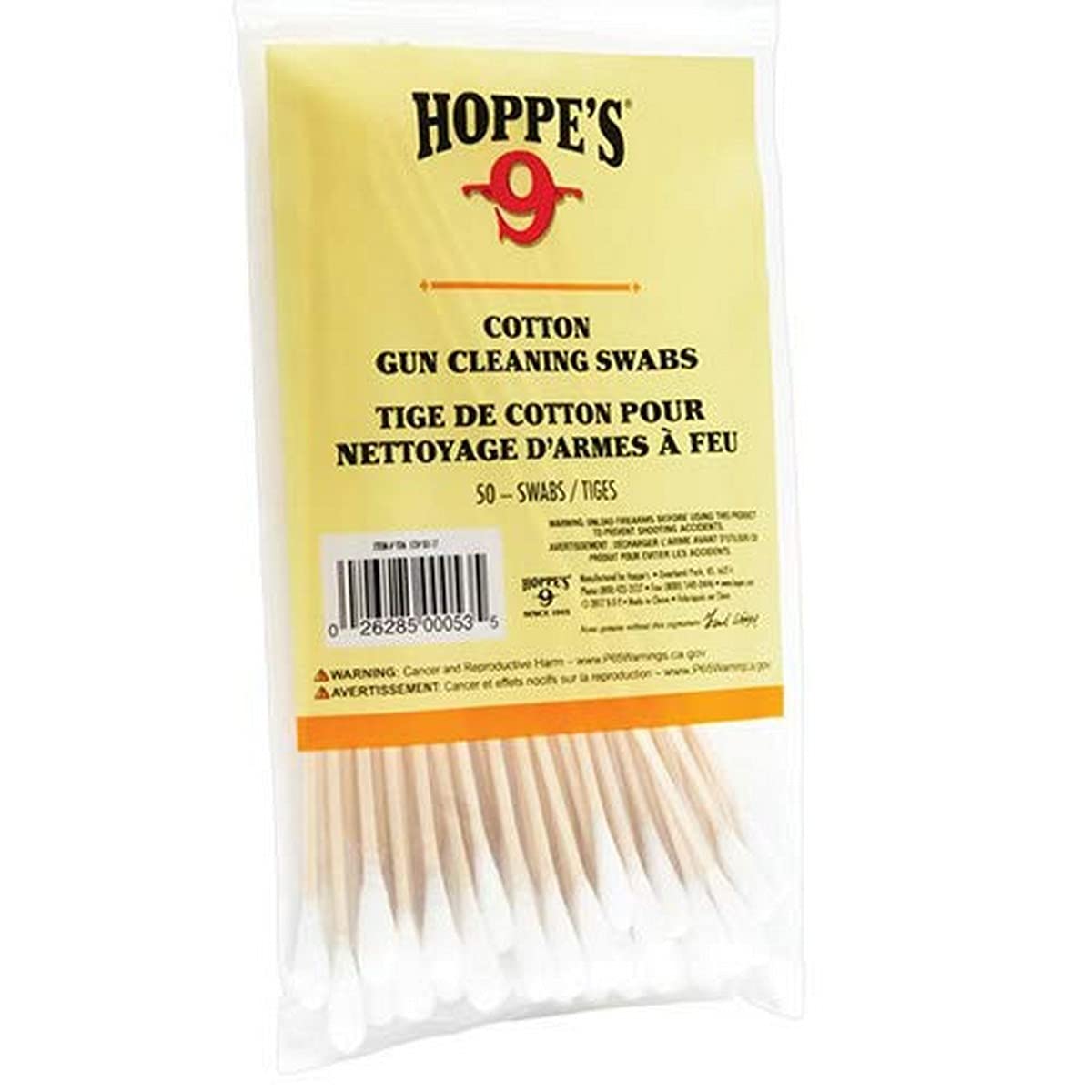 Hoppe's Cotton Cleaning Swabs – 5.9 in, 50-Pack