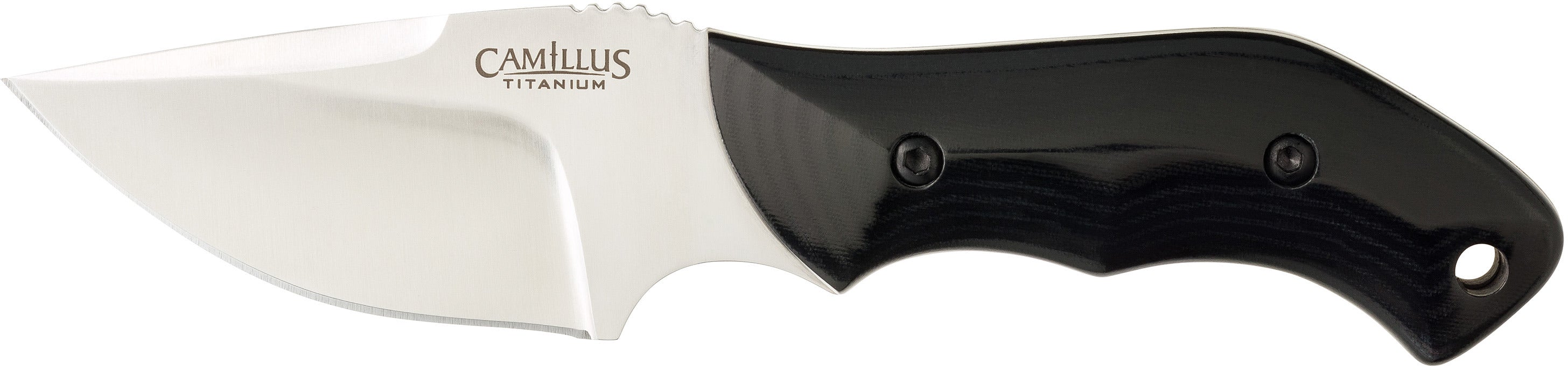 Camillus 7" Titanium Bonded Knife, Sheath Included, Micarta Handle, Lanyard Hole