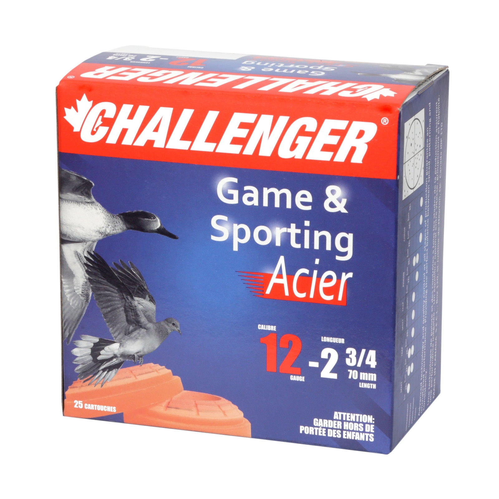 Challenger Ammo 50006 12GA 2 3/4 Steel Shot #6 7/8oz Box 25 1400fps