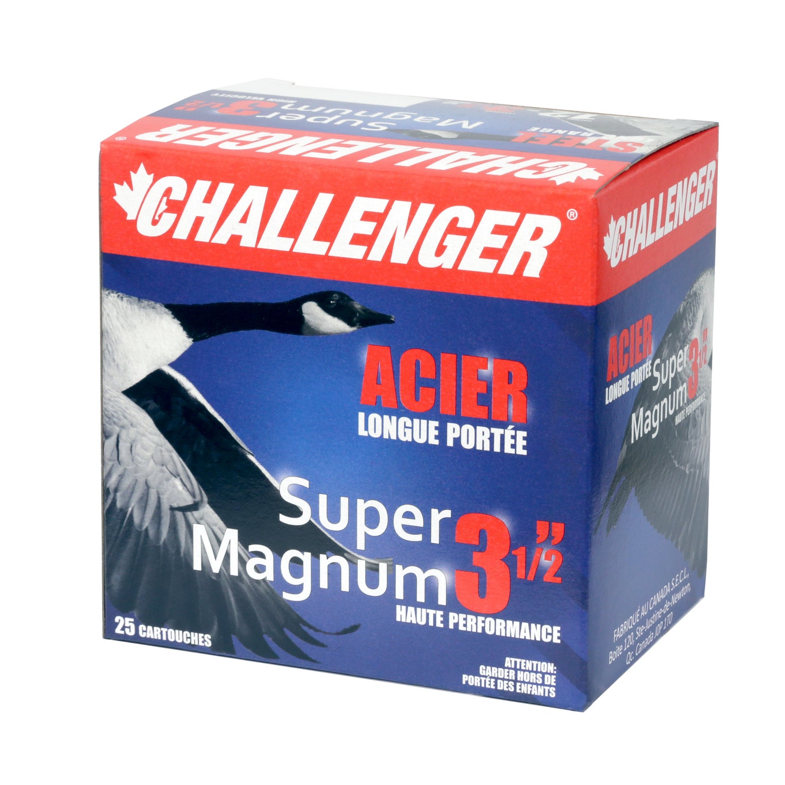 Challenger Ammo 50209 Steel Super Magnum Shotshell 12 GA, 3.5, No. BBB, 1-1/2 oz, 1500 fps, 25 Rnd