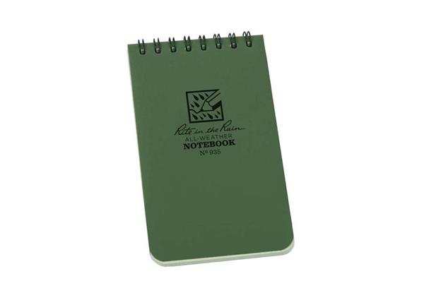 RITR 3"x5" Top Spiral Notebook Green